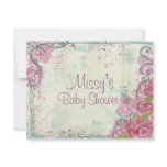 Pink Rose Shower Invitation