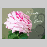 Pink Rose Swirls Wedding Brunch Invitation invitations