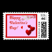 Pink Rose Valentine Postage stamps