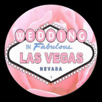 Pink Rose WEDDING in Las Vegas Sticker
