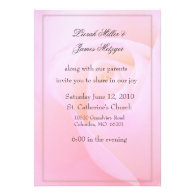 Pink rose Wedding Invitation