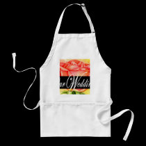 Pink Rose Wedding Painting Art - Multi aprons