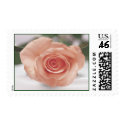 Pink Rose wedding postage postage