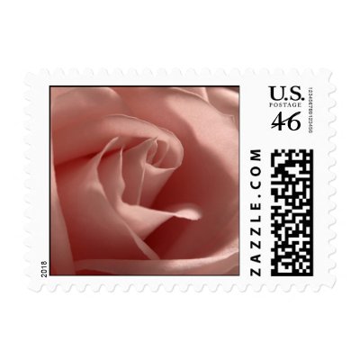 Pink Rose Wedding Postage Stamp - Customized