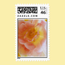Pink Rose Wedding Stamp