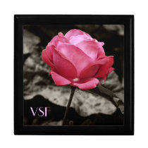 Pink Rose wooden gift and jewelry box gift boxes