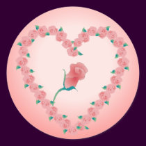 PINK ROSEBUD by SHARON SHARPE stickers