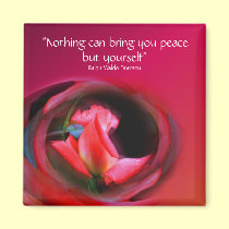 Pink Rosebud Inspirational Flower Magnet magnets