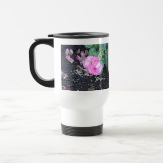 Pink rosebud mug