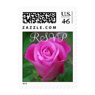 Pink Rosebud RSVP Small stamp