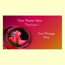 Pink Rosebud Soul Floral Business Card business cards