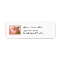 Pink Rosebud Vintage Custom Return Address Labels labels