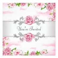 Pink Roses All Occasion Party Invitations