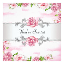 Pink Roses All Occasion Party Invitations