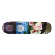 Pink Roses and Ivy Skateboard Deck