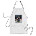 Pink Roses and Purple Delphinium apron