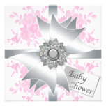 Pink Roses Baby Girl Baby Shower Invitations