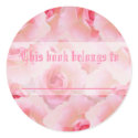 Pink Roses Bookplate stickers by Hafapea Pink Roses Bookplate stickers
