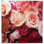 Pink Roses Bouquet Printed Napkin