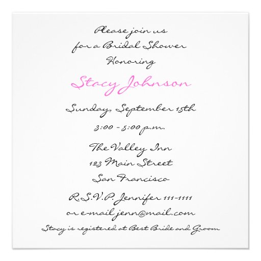 Pink Roses Bridal Shower Invitation Template
