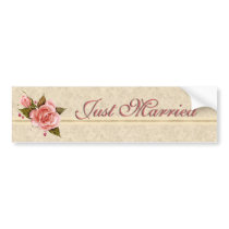 Pink Roses Bumper Sticker