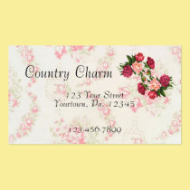 Pink Roses Business Card business cards