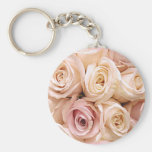PINK ROSES by SHARON SHARPE Keychain