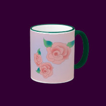 PINK ROSES by SHARON SHARPE mugs