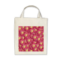 Pink roses canvas bag