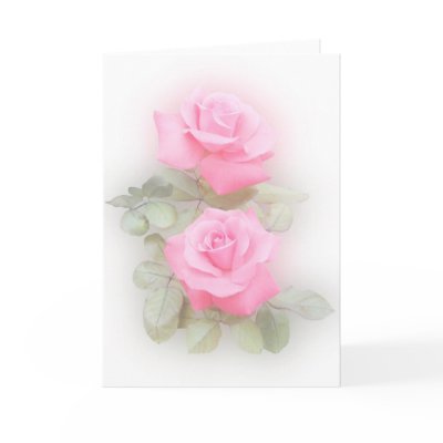 Pink Roses Card