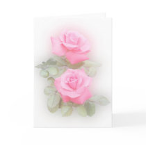 Pink Roses Card by AJsGraphics Pink Roses Card