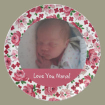 Pink Roses Custom Photo Plate plates
