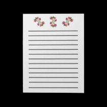 Pink Roses Dark Lined Notepad notepads