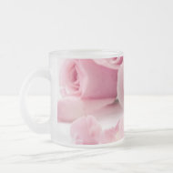 Pink Roses Frosted Mug