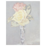 Pink Roses in a Vase, Edouard Manet flowers Personalized Letterhead