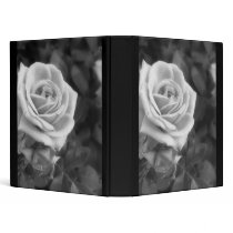 Pink Roses in Anzures 1 B&W 3 Ring Binders