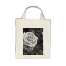 Pink Roses in Anzures 1 B&W Canvas Bag