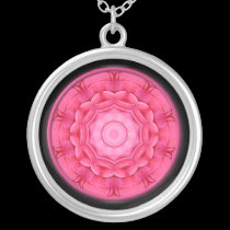 Pink Roses Kaleidoscope necklaces