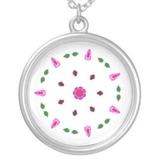 Pink Roses Kaleidoscope necklace