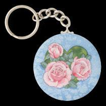 Pink Roses keychain