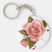 Pink Roses Keychains