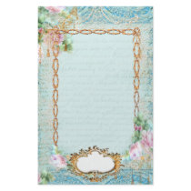 Pink Roses & Lace Romantic Stationery
