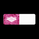 Pink Roses Las Vegas Wedding Label labels
