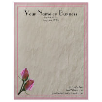 Pink Roses Letterhead by LivingLife Pink Roses Letterhead
