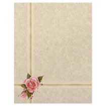 Pink Roses Custom Letterhead