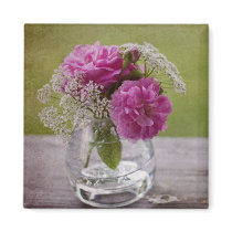 Pink Roses magnet magnets