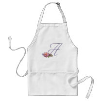 Pink Roses Monogram A Aprons