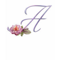 Pink Roses Monogram A t-shirts