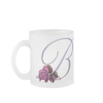 Pink Roses Monogram B mugs
