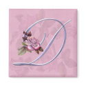 Pink Roses Monogram D magnets